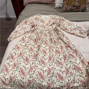 Floral Print V-Neck Dress